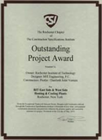 M/E Engineering receives Rochester CSI Outstanding Project Award