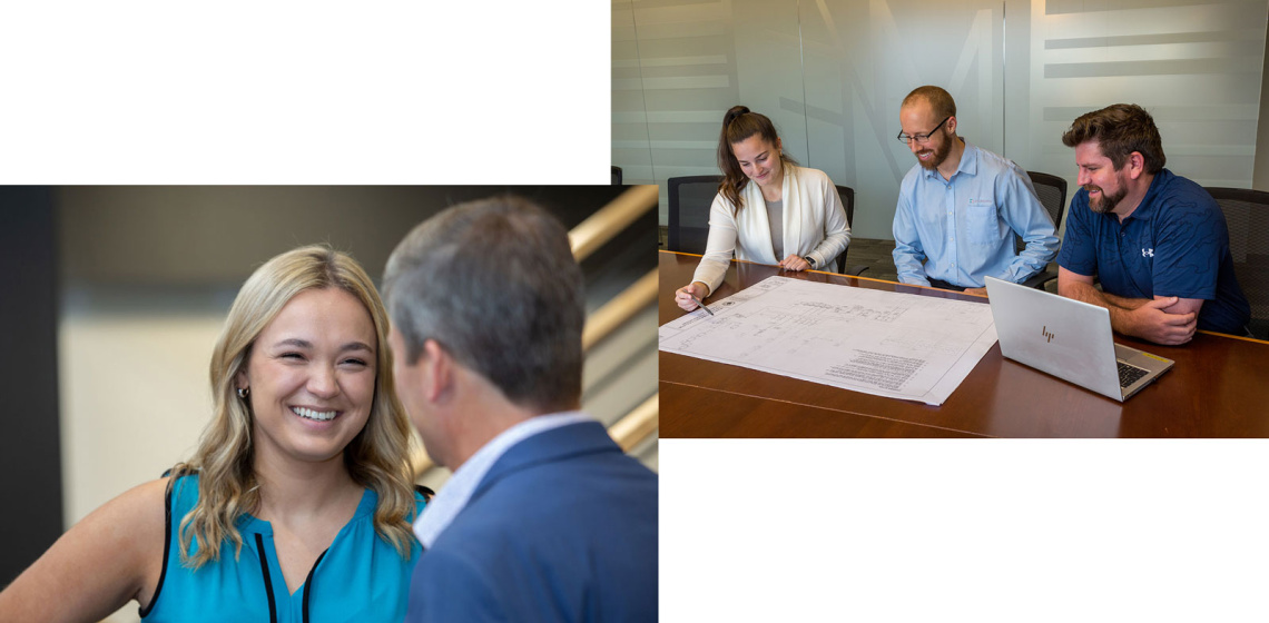 female candidate meeting for a job interview and team meeting